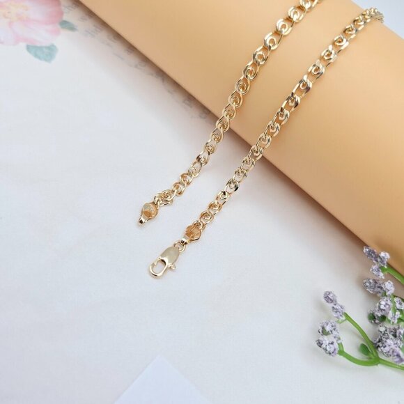 Chunky Rose Gold Chain Necklace for Women, 19.7 Inch Stylish Look, XPNL0030 - Picture 9 of 12